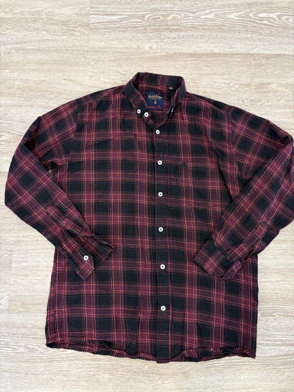Brooks Brothers Checked Fleece Button Up Shirt sz XL